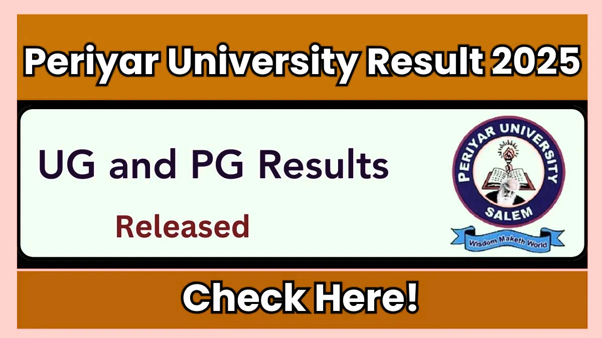 Periyar University Result 2025